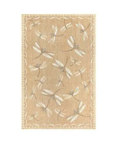 Lush Decor Liora Manne Carmel Dragonfly Rug In Neutral