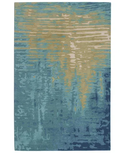 Lush Decor Liora Manne' Corsica 9143 Reflection Ocean 2' X 7'6" Runner Area Rug