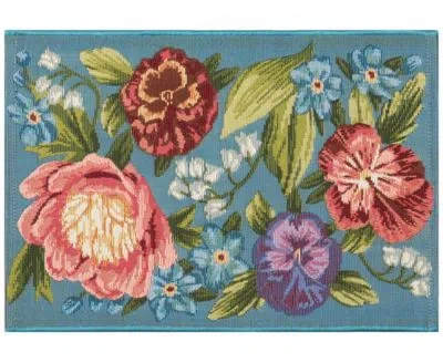 Lush Decor Liora Manne Esencia Secret Garden Rug Collection In Aqua