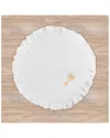 Lush Decor Baby Round Ruffle Play Mat White In White