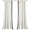 Lush Decor Luxury Modern Square Embroidery Border Window Panel In White