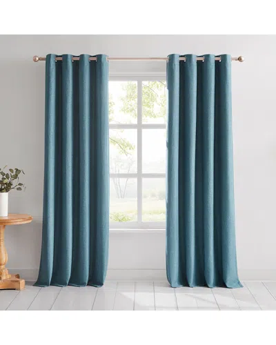 Lush Decor Lush Décor Meena Slub 100% Blackout Window Curtain Panels In Blue