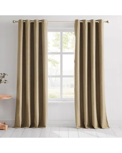 Lush Decor Lush Décor Meena Slub 100% Blackout Window Curtain Panels In Brown
