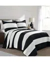 Lush Decor New Berlin Stripe 3 Piece Quilt Set, King In Multi