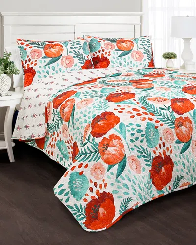 Lush Decor Poppy Garden Quilt Set