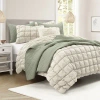 Lush Decor Puff Comforter Set In Beige
