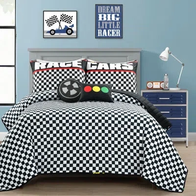 Lush Decor Racing Cars Reversible Quilt Set