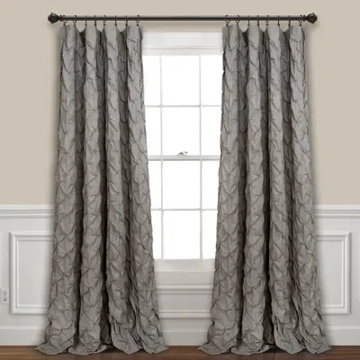 Lush Decor Ravello Sheer Single Curtain Panel In Gray