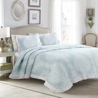 Lush Decor Reversible Coverlet / Bedspread Set In Blue