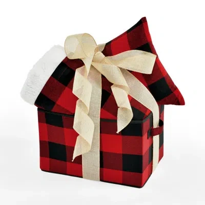Lush Decor 3pc Woven Buffalo Check Box Set In Red