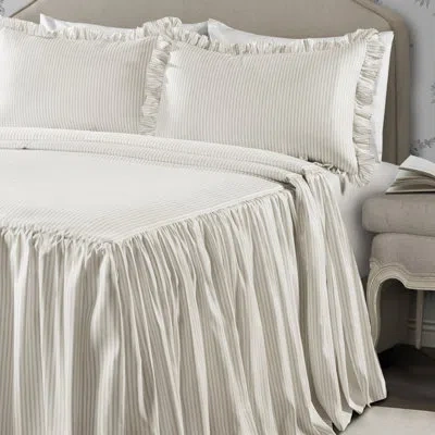 Lush Decor Reyna Microfiber Reversible 3 Piece Bedspread Set In Wheat