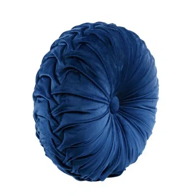 Lush Decor Reyna Round Pillow Cover & Insert In Navy