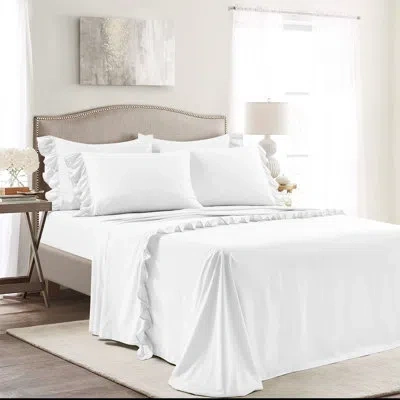 Lush Decor Reyna Ruffle Sheet Set In White