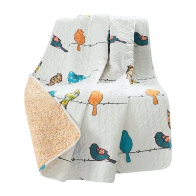 Lush Decor Rowley Birds Throw In Orange