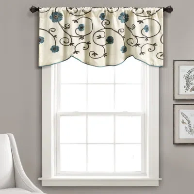 Lush Decor Royal Garden Single Window Valance In Blue