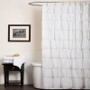 Lush Decor Ruffle Solid Single Shower Curtain In White