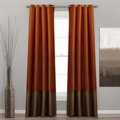 Lush Decor Semi-sheer Curtain Panels In Brown
