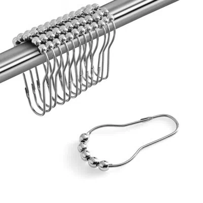 Lush Decor Shower Curtain Hooks In Silver