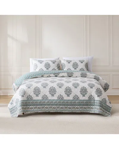 Lush Decor Lush Décor Sofia Flower Block Bouquet Reversible Cotton Quilt Set