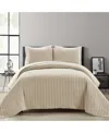 Lush Decor Soft Stripe All Season 3 Piece Quilt Set, Full/queen