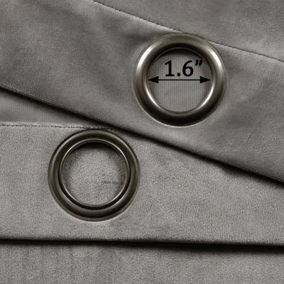 Lush Decor Solid Color Room Darkening Grommet Curtain Panels In Gray