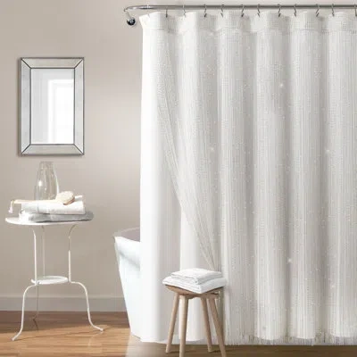 Lush Decor Solid Color Single Shower Curtain
