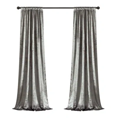 Lush Decor Solid Semi-sheer Rod Pocket Curtain Panels In Silver