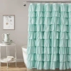 Lush Decor Solid Single + Hooks In Light Blue