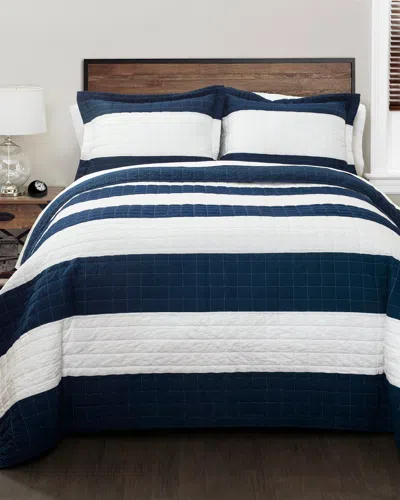 LUSH DECOR LUSH DECOR STRIPE QUILT SET