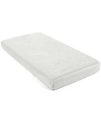 Lush Decor Stripe Soft & Plush Fitted Crib Sheet In Gray