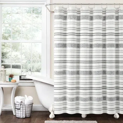Lush Decor Striped Single Shower Curtain