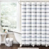 Lush Decor Striped Single Shower Curtain In Blue