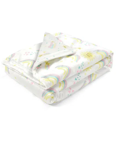 Lush Decor Sunshine Rainbow Reversible Soft & Plush Oversized Soft Blanket In Yellow