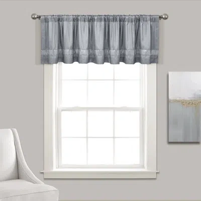 Lush Decor Tailored 84" Window Valance In Gray,silver