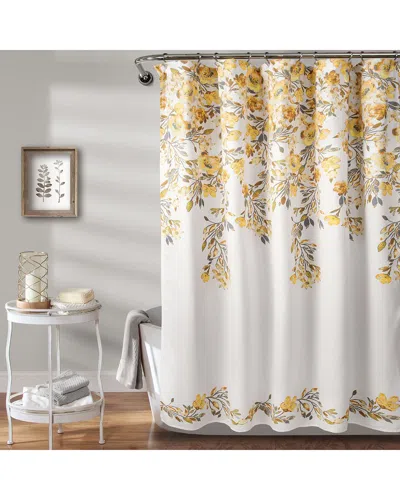 Lush Decor Tanisha Shower Curtain Yellow/gray In White