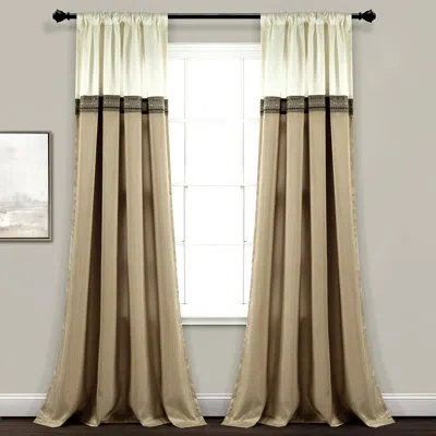 Lush Decor Terra Semi-sheer Rod Pocket Curtain Panels In Multi