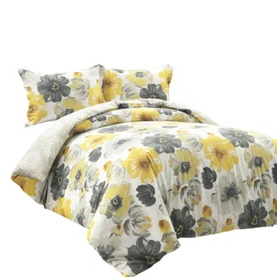 Lush Decor Yellow Standard Cotton Reversible 3 Piece Quilt Set