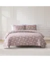 Lush Decor Lush Décor Zara Floral Block Reversible Cotton Quilt Set In Multi