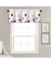 Lush Decor Zuri Flora Light Filtering Single Valance In Blue