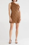 Lush Draped One Shoulder Minidress