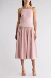Lush Drop Waist Midi Dress