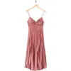 strapless open back dress Burnt Orange Pleated Long Sleeve Mini Dress main image 0