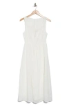 Lush Fit & Flare Midi Dress In Ivory