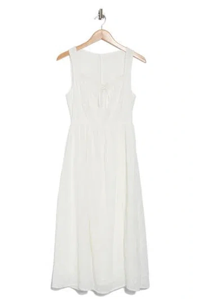 Lush Fit & Flare Midi Dress In White