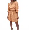 Lush Hey Bay Bay Dress In Orange In Brown