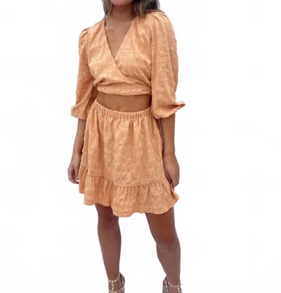Lush Hey Bay Bay Dress In Orange