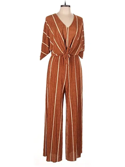 Pre-owned Lush Jumpsuit In Brown