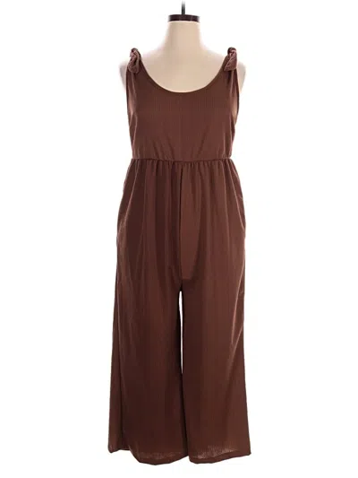 Pre-owned Lush Jumpsuit In Brown