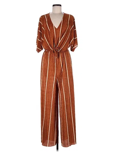 Pre-owned Lush Jumpsuit In Brown