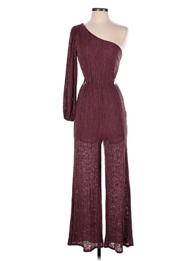 Pre-owned Lush Jumpsuit In Burgundy